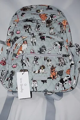 VERA BRADLEY ESSENTIAL COMPACT BACKPACK Dog Show Dachshund Pug Lab Bag Purse NWT • $62.55