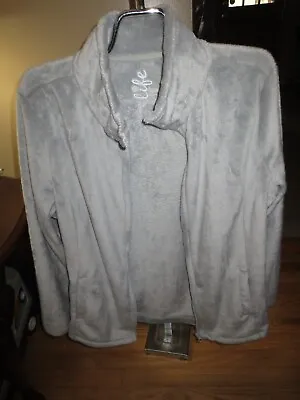 Women's Made For Life Gray Zip Jacket Very Soft Size L Very Nice • $12.99