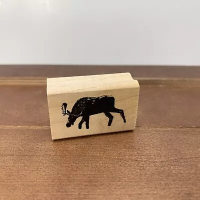 Silver Fox Stamps Moose Animal Wood Rubber Stamp Vintage Crafts • $9.99