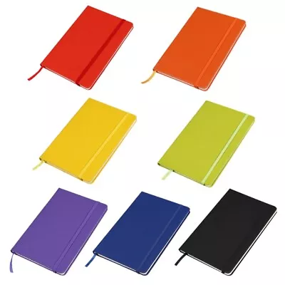 B5 A6 Notebook Hardcover Notepad Waterproof PU Cover Elastic Strap Closure • $16.78