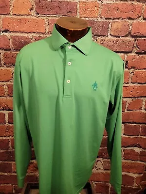 Turtleson Men's Large Green Longsleeve Golf Polo Shirt 🛺 • $34.96