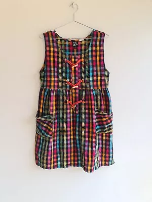 Vintage Check Dress Sz S 10 Bohemian Grunge • $20