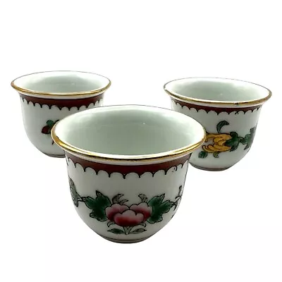 Vintage Porcelain Egg Cup Shot Glasses (set Of 3) 1 1/2”x 1 3/4” • $12