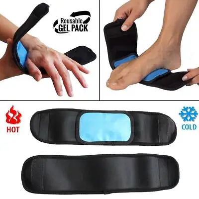 $8.27 • Buy Hot And Cold Therapy Reusable Gel Ice Pack - Ankle Wrist Foot Pain Wrap & Strap