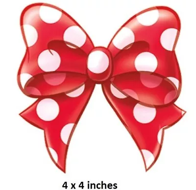 RED BOW Minnie Mouse Loves To Shop Decal Walt Disney Peel Stick Art Wall Sticker • $2