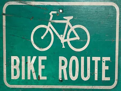 Vintage Style Bike Route Metal Sign FREE SHIPPING Cycling Sign • $19.99