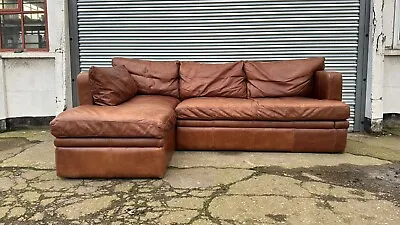 Timothy Oulton Halo  Leather  Corner Sofa With Storage • £599
