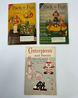 1960 1975 - 1976 Pack-o-fun Lot Of 3 Magazines Centerpieces And Favors • $9.99