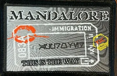 Mandalorian Passport Stamp Morale Patch Tactical ARMY  Military USA • $8.49