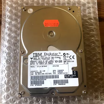 IBM DeskStar 46.1GB 7.2K 2MB ATA 3.5'' DTLA-307045 75GXP 07N5640 • £10