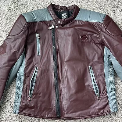 Vintage Segura Motorcycle Jacket Men’s Size 50 Padded Brown Gray Made In France • $125