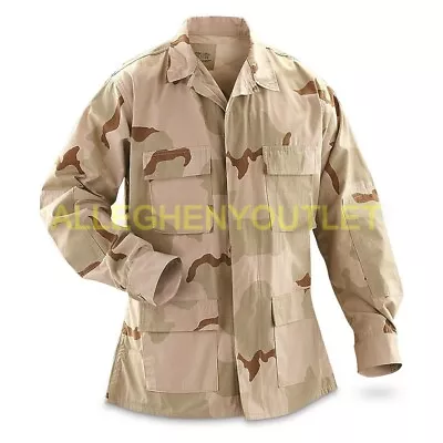 NEW US MILITARY DCU DESERT CAMO UNIFORM BDU COAT SHIRT TOP Sizes XS THRU XL • $14.90