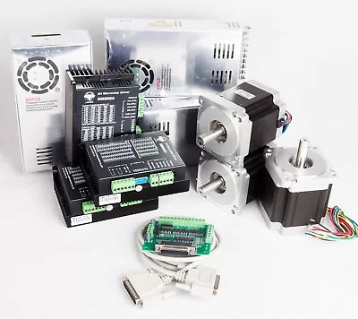 3Axis Nema34 Stepper Motor 965 Oz.in 5.6A Driver Power 115~230VAC+Brakout Board • $335