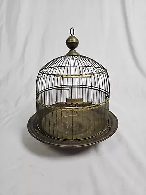 Antique VIntage Hendryx Beehive Dome Brass Wire Hanging Bird Cage House Parakeet • $131.96