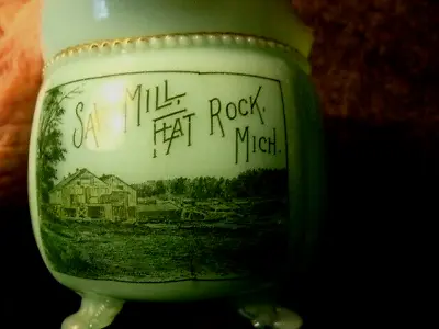 SOUVENIR CUSTARD Pitcher.  Saw Mill FLAT ROCK MICH • $38