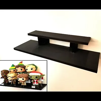 12 Inch Long Black 2-Tier Display Wall Shelf For Small Items And Figurines • $19.95