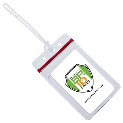 Bulk 25 Pack - RESEALABLE Clear Plastic Luggage ID Bag Tags -Fits Business Cards • $19.99