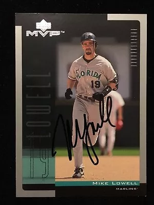 MIKE LOWELL 2001 UPPER DECK Autograph Signed AUTO Baseball Card 252 MARLINS • $12.77