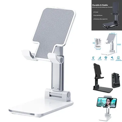 Foldable Mobile Phone High Quality Stand Tablet Holder Galaxy S20 IPad Mini 5 • £8.79