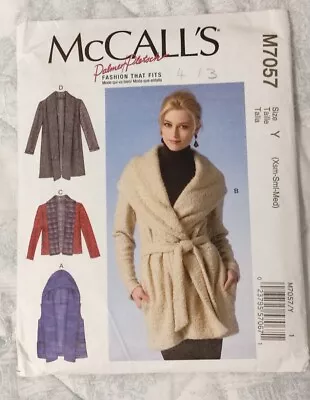 McCalls M7057 Casual Vest Jacket Pattern Multi Size XS. S. M. • £3