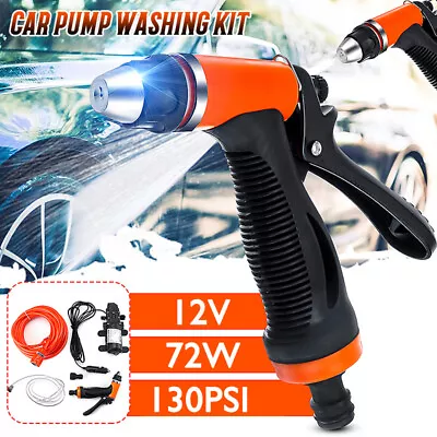 Portable High Pressure Car Washer Water Pump Jet Wash Hose Kit Camper Sprayer • £14.99