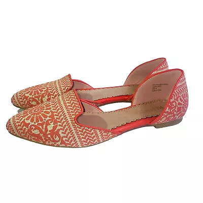 Restricted Size 8 Womens Shoes Boho Geometric Print Flats Woven Comfort Classic • $17.49