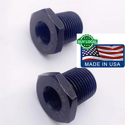 2 Pack Female 1/2x28 To 3/4x16 Male Muzzle Thread Adapter Black • $13.93