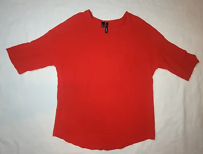 MANGO Suit Ladies M Short Sleeve Top- Orange • $12.99
