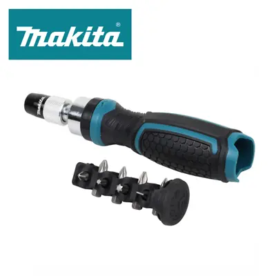 £13.99 • Buy Makita Ratchet Screwdriver And 8 Piece Internal Bit Storage With Locking Head