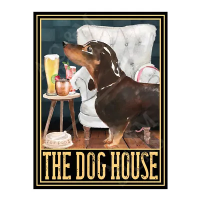 The Dog House Metal Tin Sign Plaque Dachshund Home Bar Man Cave Pub Shed 8360 • £3.95