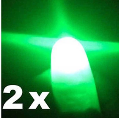 £3.49 • Buy Light Up Thumb Tips (BRIGHT GREEN) -Easy Magic Tricks - HD Tutorial Included!