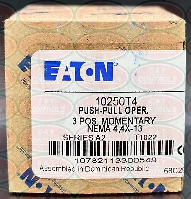 Eaton 10250T4 3 Position Push Pull Momentary Switch New In Box USA Stock • $50