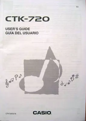 Casio CTK-720 Electronic Keyboard Original Owner's Manual Book User Guide En Sp. • $59.82