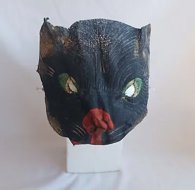 Early Vintage Halloween Black Cat Mask Costumes Very Cool! • $35
