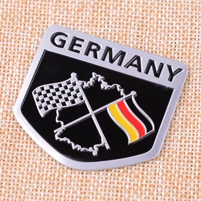 Shield Shape German Flag Emblem Badge Metal Racing Decal Sticker Car Accessories • $11.99