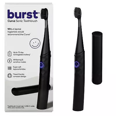 Sonic Toothbrush Rechargeable Electric Toothbrush Built-in Timer Black • $29.98