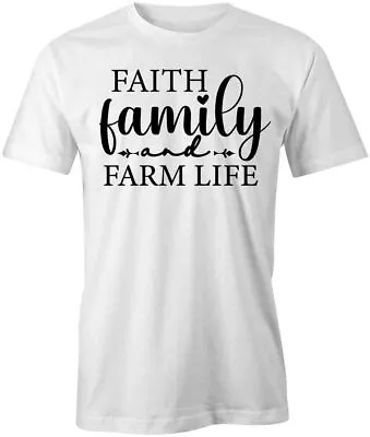 FAITH FAMILY FARM LIFE TShirt Tee Short-Sleeved Cotton CLOTHING S1WSA214 • $14.39