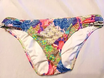 Victoria Secret Swim Bottom Cheeky New Sexy Multicolor Floral Patch Women's • $9.99