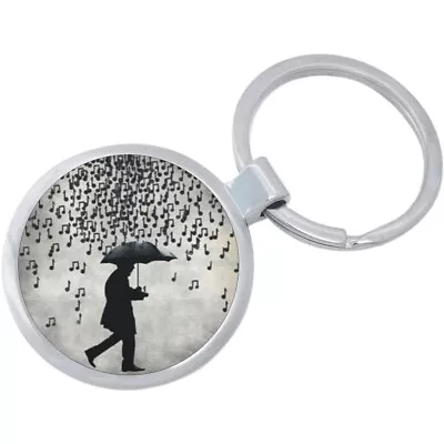 Music Notes Rain Keychain - Includes 1.25 Inch Loop For Keys Or Backpack • $13.88