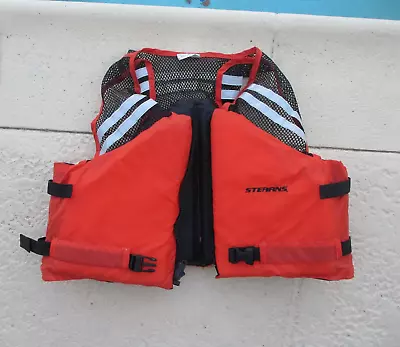 STEARNS Orange Boating Life Vest Jacket ADULT LARGE Vintage Flotation Device • $59