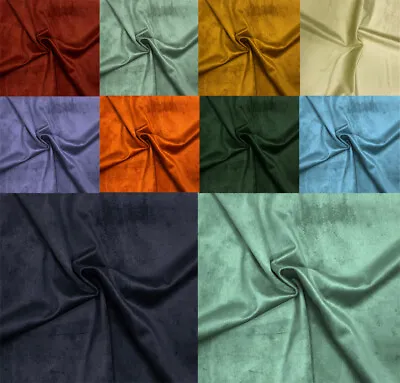 Faux Suede Velvet Plush Fabric Clothing Upholstery Curtain Automative 150cm Wide • £4.98