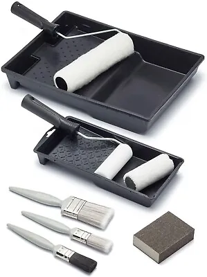 Harris Paint Roller Brushes Tray 11pcs Set Wall Ceiling Essentials Decorating • £12.49