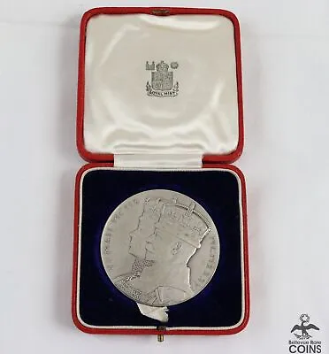 $40 • Buy 1935 UK King George V & Queen Mary Silver Jubilee Sterling Silver Medal W/Box