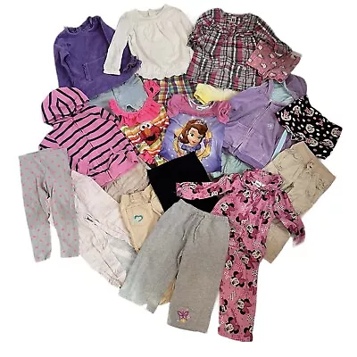 HUGE Toddler Girl Hoodie / Shirt / Shorts / Pajamas / Bathing Suit Bundle  • $74.99