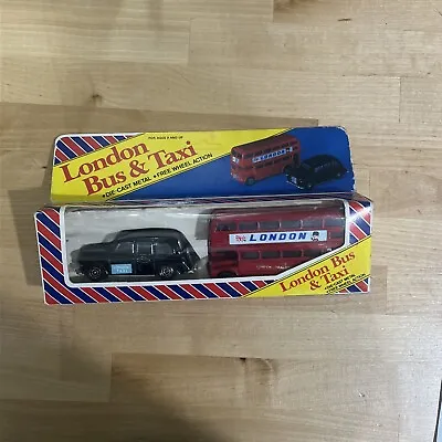 VINTAGE 1980s M. Persaud Ltd London Bus & Taxi Die Cast Set • $9.99