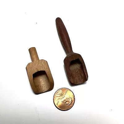 Miniature Doll House Wood Scoop Scooper Spoon Farmhouse 1.5  3  Kitchen Pantry • $24.99