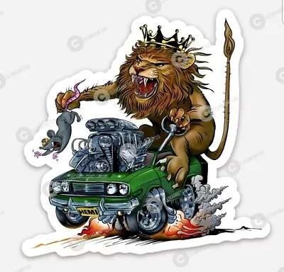 Muscle Car STICKER - Ratfink Style American Made Car Show Rat Fink Automotive  • $5.29