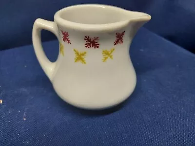 Vintage Sterling Vitrified China White Creamer Milk Pitcher With Star Design USA • $8.99