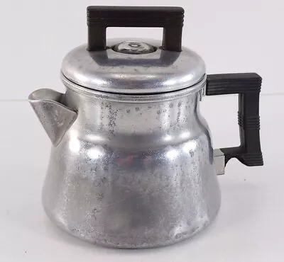 WEAR-EVER 3002 Vintage Aluminum 2 Cup Coffee Pot Glass Knob • $99.99