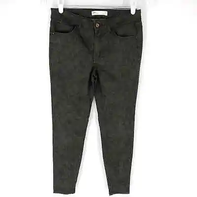 Zara Z1975 Denim Snakeskin Printed Skinny Jeans With Waxed Finish Size 6 • £15.96